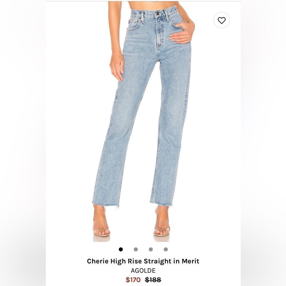 Agolde Light Blue Straight Leg Jeans